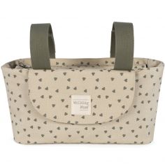 Sac à poussette coeurs Poppy Mousse - Walking Mum