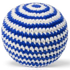 Balle tricotée bleue (11 cm)