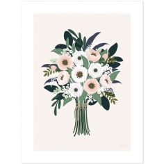 Affiche bouquet d'anémones Wonderland (30 x 40 cm)