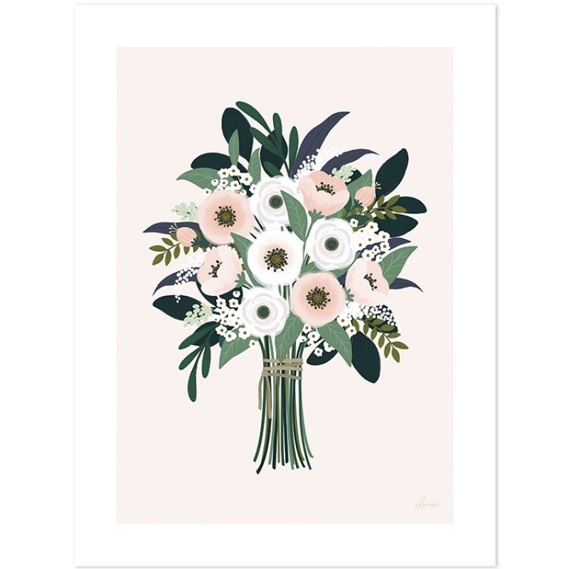 Affiche bouquet d'anémones Wonderland (30 x 40 cm) Lilipinso