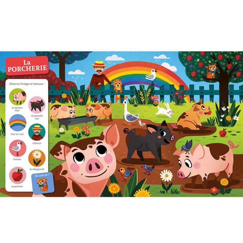 Livre Cherche et trouve des tout-petits A la ferme Auzou Editions Produit ouvert 2