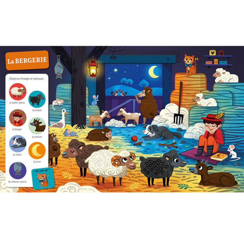 Livre Cherche et trouve des tout-petits A la ferme Auzou Editions Produit ouvert 4