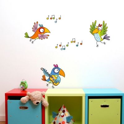 Stickers muraux La fiesta des oiseaux Série-Golo