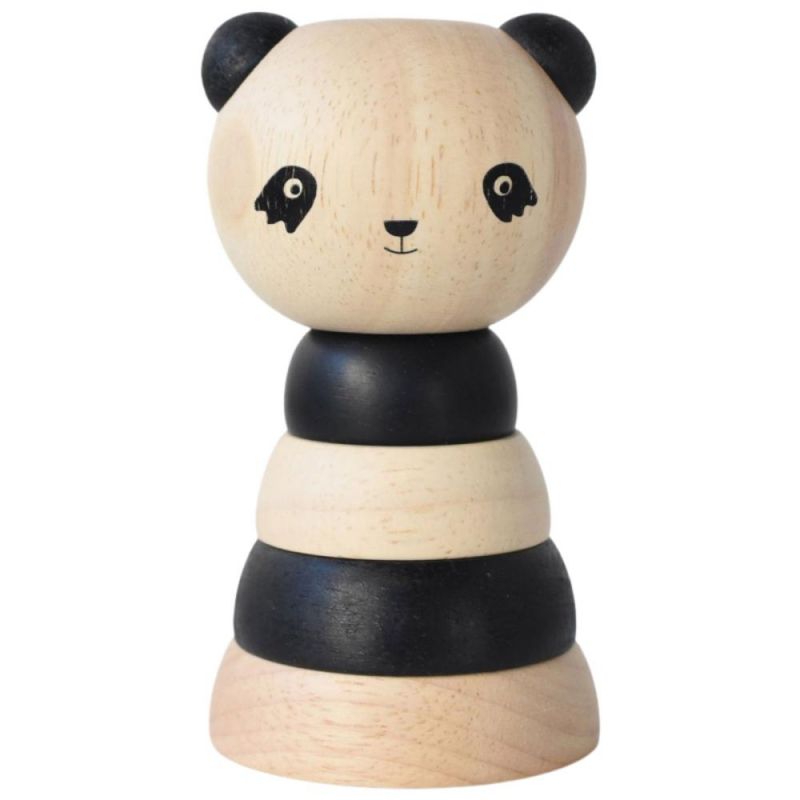 Tour à empiler en bois Panda Wee Gallery