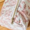Trousse de toilette enduite Toile de Jouy rose thé (25 cm) Tartine et Chocolat Ambiance 5