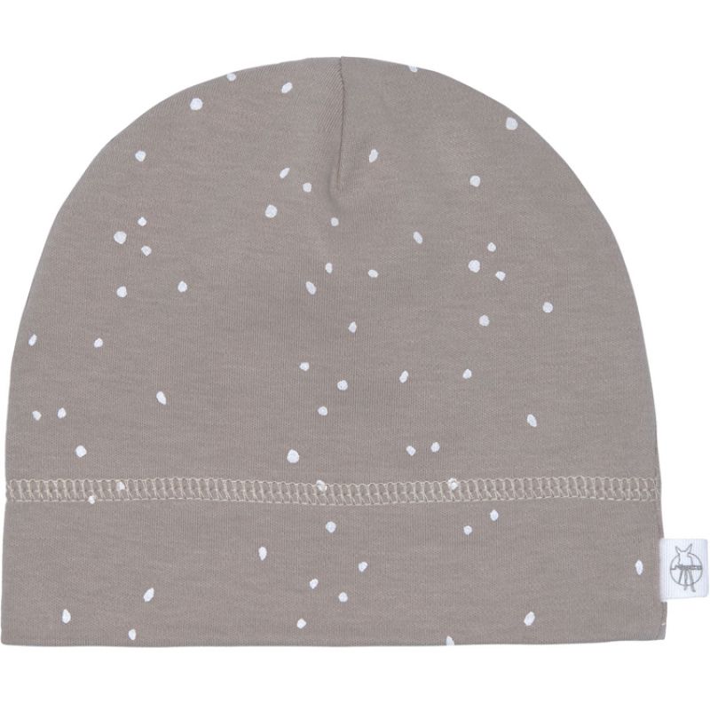 Bonnet en coton bio Sprinkle taupe (0-2 mois) Lässig