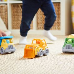 Camion de construction pelle orange et jaune