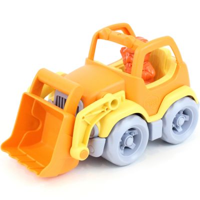 Camion de construction pelle orange et jaune