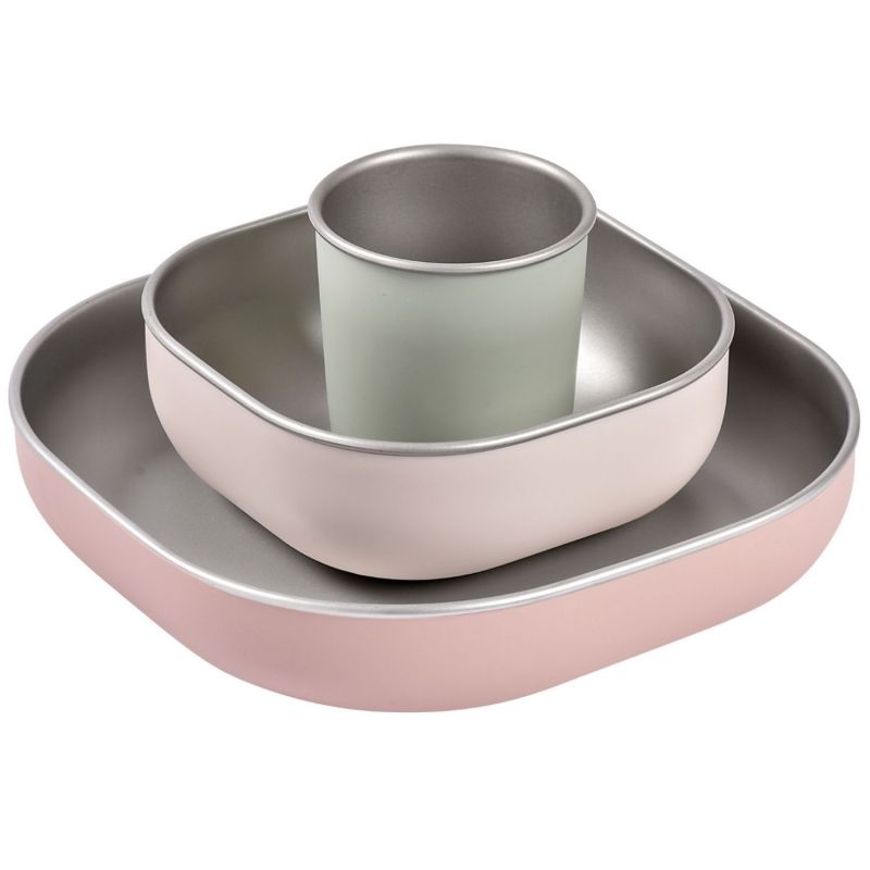 Coffret repas en Inox Barbe à papa (3 pièces) Béaba Produit 1