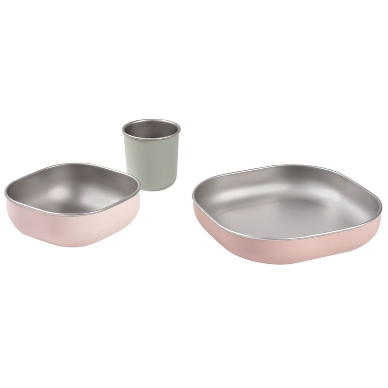 Coffret repas en Inox Barbe à papa (3 pièces) Béaba Produit 3