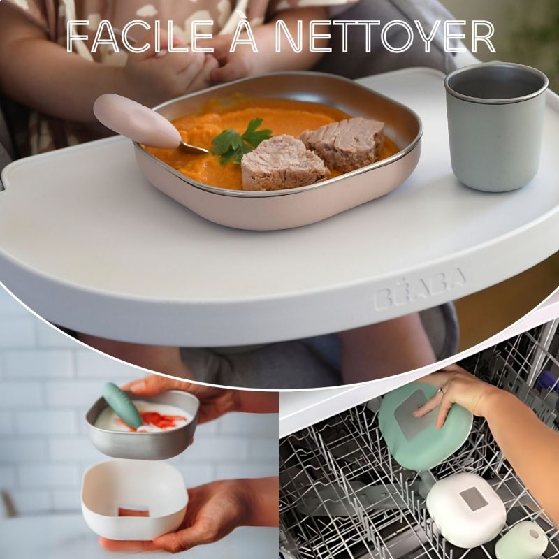 Coffret repas en Inox Barbe à papa (3 pièces) Béaba Ambiance 6
