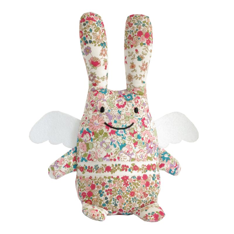 Peluche Ange lapin Liberty rouge (18 cm) Trousselier