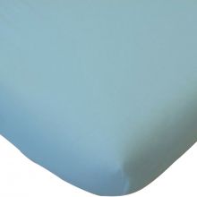 Drap housse de berceau en coton bio bleu (40 x 80 cm)  par Kadolis