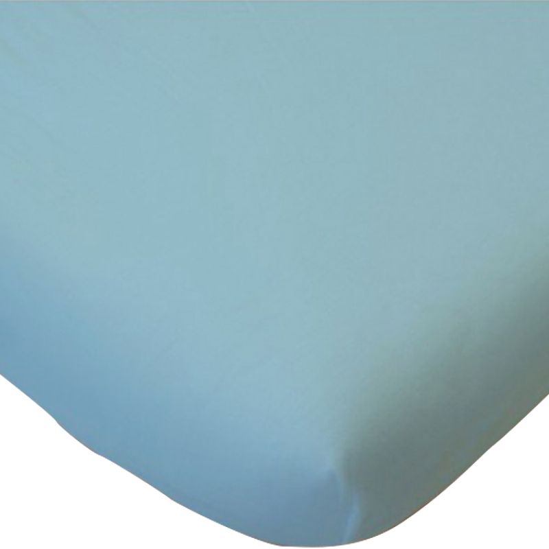 Drap housse de berceau en coton bio bleu (40 x 80 cm) Kadolis
