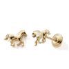 Boucles d'oreilles à vis Cheval (or jaune 375°) Baby bijoux Produit 1