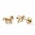 Variation Doré du produit Boucles d'oreilles à vis Cheval (or jaune 375°) de la marque Baby bijoux