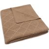 Couverture en tricot Check Knit Biscuit (100 x 150 cm) - Jollein