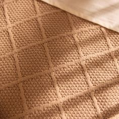 Couverture en tricot Check Knit Biscuit (100 x 150 cm)