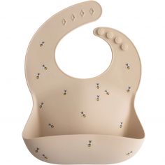 Bavoir à poche en silicone Bee - Mushie