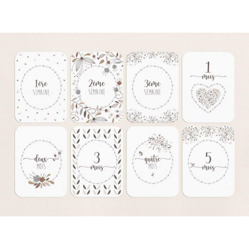 Coffret cartes étapes Ma première année (15 cartes) Lutin Petit Pois