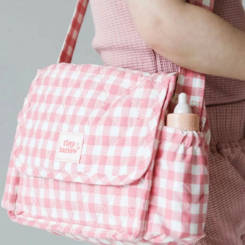 Sac à langer pour poupée avec accessoires Vichy Tiny Harlow Ambiance 2