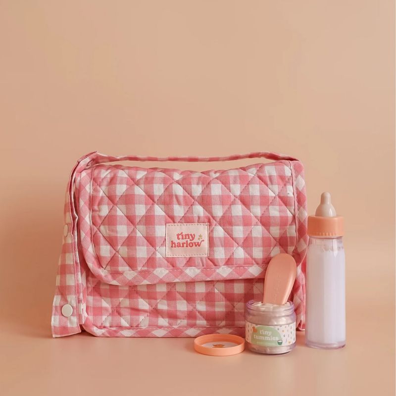 Sac à langer pour poupée avec accessoires Vichy Tiny Harlow Ambiance 3