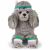 Variation Gris, violet, vert du produit Peluche Hyacinthe le Caniche (32 cm) de la marque BT Chaps