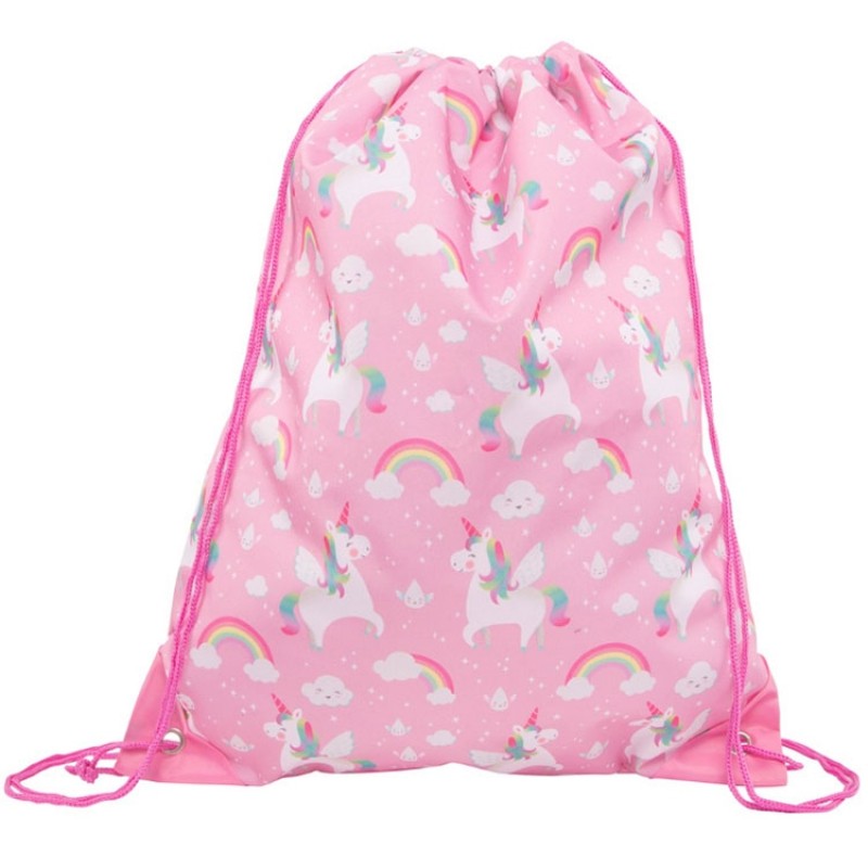 Sac à ficelles Betty la licorne arc-en-ciel sass & belle