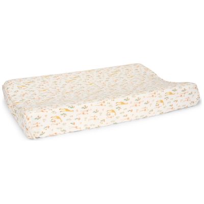 Housse pour matelas à langer en gaze de coton Blooming Safari (50 x 70 cm)