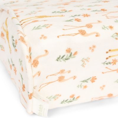 Housse pour matelas à langer en gaze de coton Blooming Safari (50 x 70 cm)