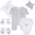 Variation Gris, blanc, noir du produit Kit de naissance Mini nous 6 pièces (1 mois) de la marque Trois Kilos Sept