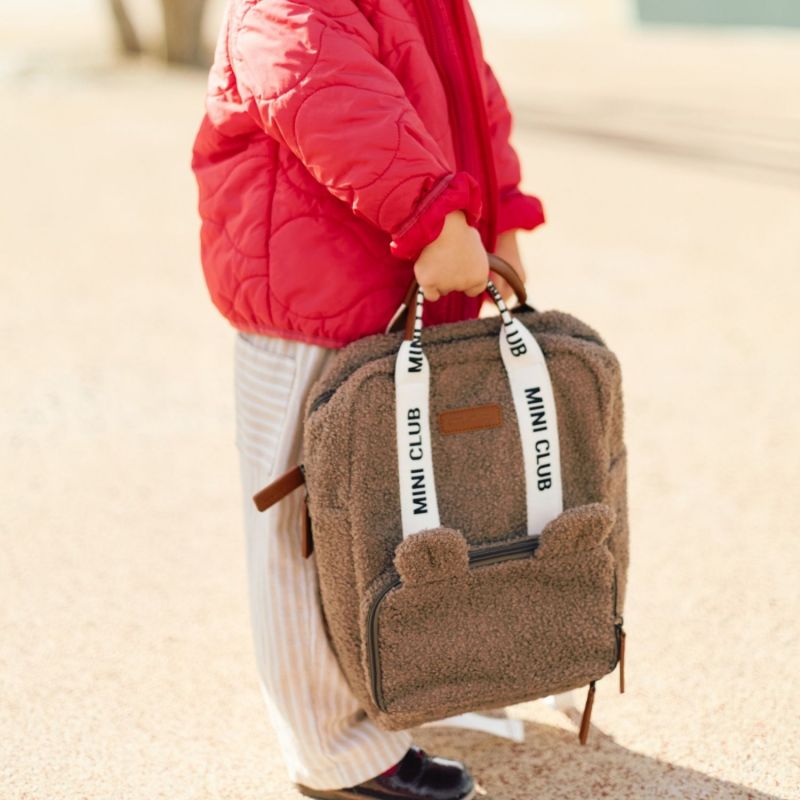 Sac à dos enfant Mini Club Signature Teddy Soft Brown Childhome Ambiance 5