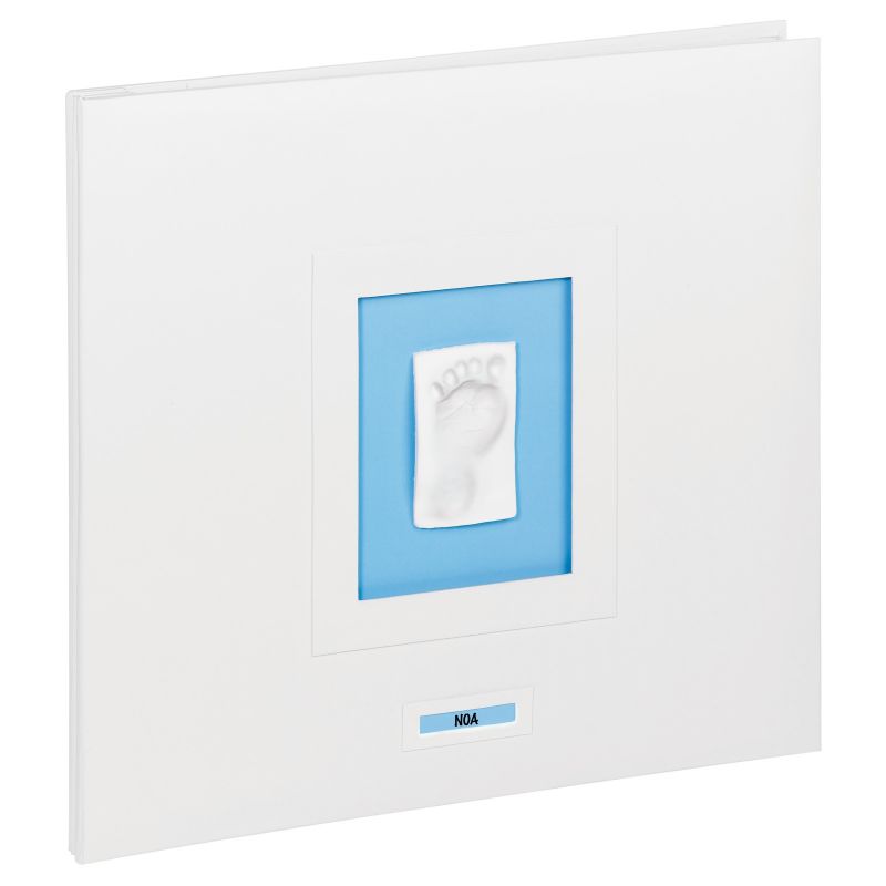 Album photo empreinte scrapbook blanc - bleu ou rose (15 pages) Baby Art