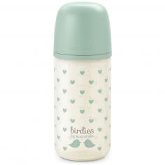 Biberon en verre tétine SXPro S Birdies Vert (240Ml) - Suavinex