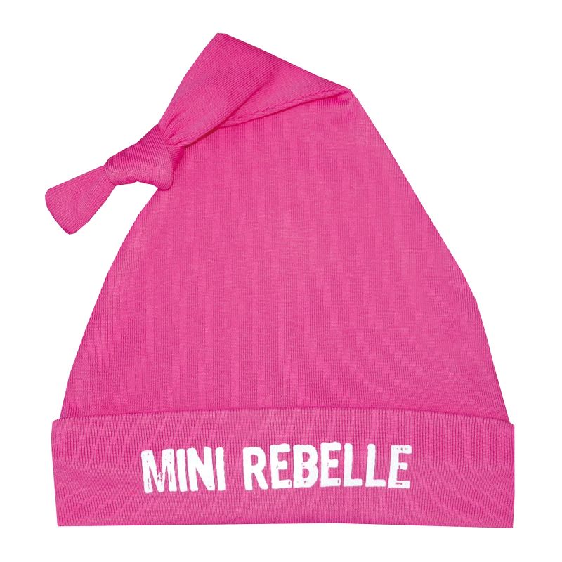 Bonnet naissance Mini Rebelle fuchsia BB & Co