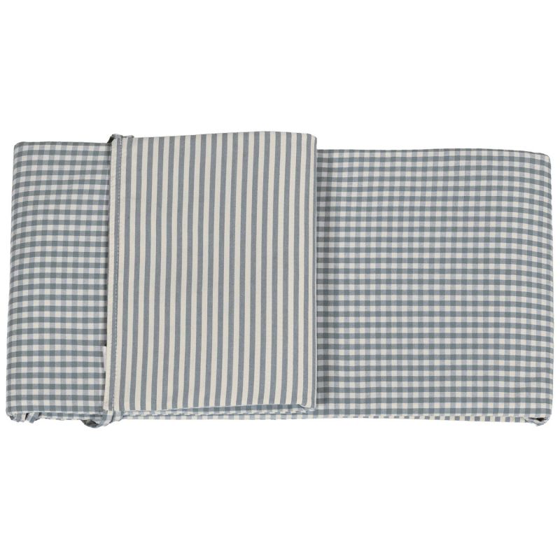 Tour de lit Praliné Vichy Rayures Matcha (120x60 cm) Walking Mum Produit 3