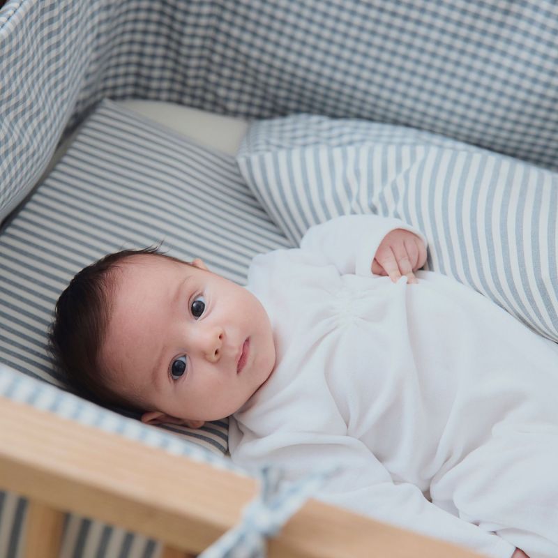 Tour de lit Praliné Vichy Rayures Matcha (120x60 cm) Walking Mum Ambiance 5