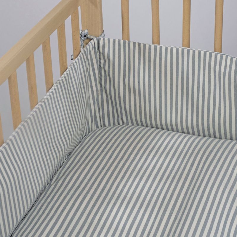 Tour de lit Praliné Vichy Rayures Matcha (120x60 cm) Walking Mum Ambiance 7