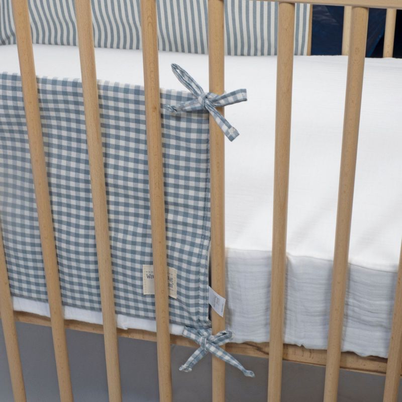 Tour de lit Praliné Vichy Rayures Matcha (120x60 cm) Walking Mum Ambiance 9