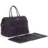 Sac à langer à anses Mommy bag matelassé noir - Childhome