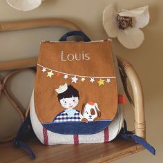 Sac à dos Les copains d'abord Chien (personnalisable)