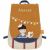 Variation Orange, bleu du produit Sac à dos Les copains d'abord Chien (personnalisable) de la marque L'oiseau bateau