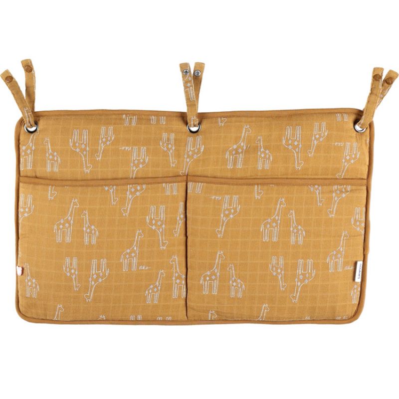 Vide-poches à suspendre en mousseline Mix & Match ocre Noukie's