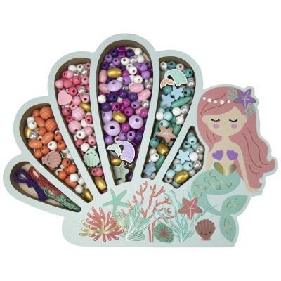 Coffret perles bois Sirène Sycomore