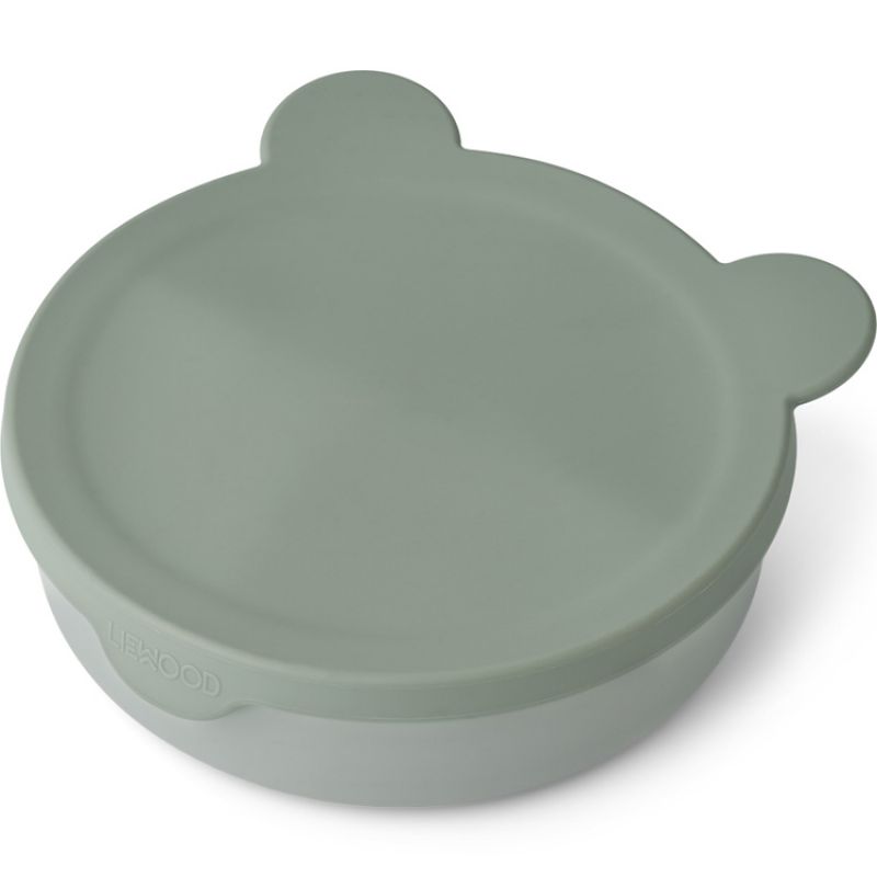 Bol à compartiment Rosie Mr bear faune green dove blue mix Liewood