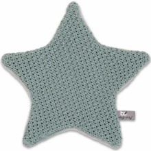Doudou plat étoile Robust Maille gris vert (30 x 30 cm)  par Baby's Only