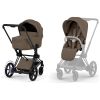 Duo e-PRIAM 2026 Poussette électrique tout-terrain avec nacelle pliable Matt Black Coconut Brown Cybex Produit 1