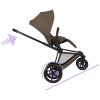 Duo e-PRIAM 2026 Poussette électrique tout-terrain avec nacelle pliable Matt Black Coconut Brown Cybex Produit 6