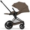 Duo e-PRIAM 2026 Poussette électrique tout-terrain avec nacelle pliable Matt Black Coconut Brown Cybex Produit 8