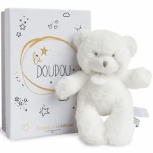 Peluche pantin ours blanc Le Doudou (20 cm)  par Doudou et Compagnie